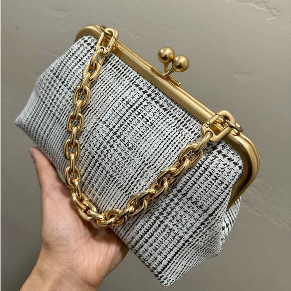 Handmade Genuine Leather Kisslock Clutch/Wristlet/Shoulder Bag & 2 Chain Styles - Picture 13 of 16